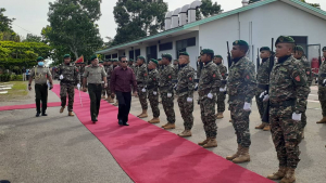 Prezidente Republika, Dr. Francisco Guterres Lu Olo halo inspeksaun ba forca sira iha Parada iha Primeiru Bataliaun iha Lanu Baukau, Sesta (18/12)
