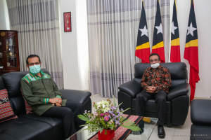 Primeiru Ministru Taur Matan Ruak hasoru malu ho Prezidente da Republika, Dr. Francisco Guterres Lu Olo iha Palasiu Prezidensial