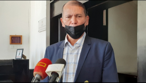 Prezidente Komisaun Funsaun Públika (KFP) Faustino Cardoso ko&#039;alia ba jornalista sira iha Palásiu Governu hafoin remata enkontru ho PM Taur Matan Ruak. Tersa (8/9).