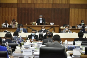 PM Taur Matan Ruak iha plenaria durante apresiasaun ba proposta Estadu Emerjensia husi Prezidente da Republika (26/3)