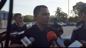 Vise Ministru Interiór António Armindo ko&#039;alia hela ho jornalista sira iha Komandu Jerál PNTL Kaikoli, iha tempu balun liubá.