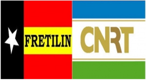 Bandeira CNRT ho Bandeira FRETILIN