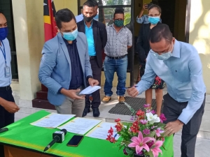 MOP, Salvador iha asina akordu ho kompania Telekomunikasaun sira ne&#039;ebe distribui pulsa gratuita husi Governu ba klientes EDTL iha Timor Leste (8/5)