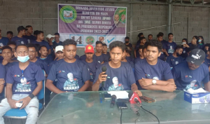 Portavoz Brigada Joventude Atsabe, Rogerio dos Santos, hato&#039;o hela deklarasaun apoiu Prezidente Partidu CNRT, Xanana Gusmão apoiu kandidatu Ramos Horta, iha Delta, sábadu (26/02).