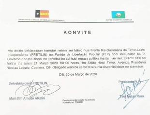 FRETILIN no PLP sei Asina Nota Koligasaun Foun