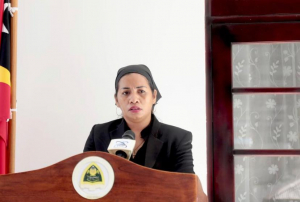 Prezidente Institutu Jestaun no Ekipamentu (IGE, I.P.), Hermenegilda da Costa Laurentina.