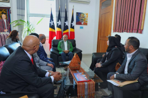 Ekipa delegasaun husi Brunei (Zamancartel Berhad Group Manpower Agency) akompaña husi Embaixadór Timor-Leste ba Brunei, Abel Guterres audénsia hela ho Prezidente Repúblika (PR), Jose Ramos Horta iha Palásiu Prezidensiál Bairo Pite, segunda (22/08).