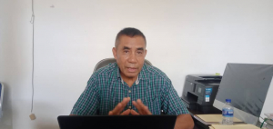 Administradór munisípiu Covalima Afonso Noguera Nahak, ko&#039;alia hela ba jornalista www.tempotimor.com iha nia kna&#039;ar fatin iha Suai, Covalima, Tersa (16/2)