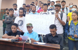 FUTL halo konferensia imprensa iha Kampuz UNTL Kaikoli Dili (13/3)
