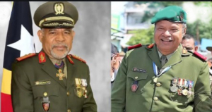 Xefe Estadu Maior Jenerál FALINTIL-Forsa Defesa Timor-Leste (F-FDTL), Tenente Jenerál Lere Anan Timur (karuk), Vise Xefe Estadu Maior Jenerál Forsa Armada Major Jenerál Domingos Raul ‘Falur Rate Laek’.