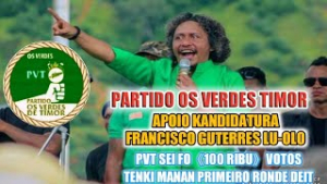 Prezidente Partidu Os Verdes de Timor, António Lela Huno Cruz.