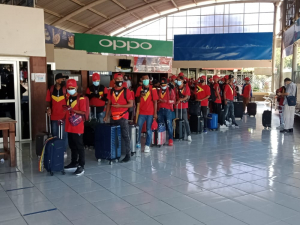 Kandidatu traballadór timoroan hamutuk na&#039;in-66 ne&#039;ebé preparadu ona iha Aeroportu Internasional Nicolau Lobato, atu aranka ba servisu iha nasaun Koreia Súl, sexta (04/06). 