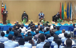 Prezidente Repúblika (PR), Francisco Guterres &#039;Lú Olo&#039; abertura semináriu ho tema reflesaun nasionál ho Esperitu Rekonsiliasaun, iha Kampus UNTL Hera, kuarta (24/02).
