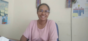 Diretóra PDHJ delegasaun teritórial Baukau, Joanita Silveira da Costa ko&#039;alia ba www.tempotimor.com iha kna&#039;ar fatin Uatulete, segunda (21/03).