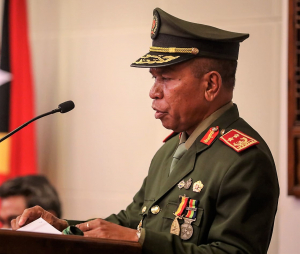 Vise Xefe Estadu Maiór Jenerál Falintil Forsa Defeza Timor-Leste (F-FDTL), Majór Jeneral Calisto dos Santos Coli &quot;Coliati&quot;.