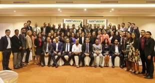 President of Timor Gap in a photo group with his staffs in Timor Gap office Dili