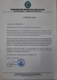 PR Haruka Karta ba Arkedioseze Dili Habela Informasaun Eklipse ba Sarani Sira