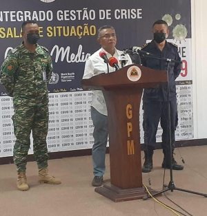 Porta Voz SIJK, dr. Rui Araujo ko&#039;alia ba midia sira iha Sala Situasaun, CCD 