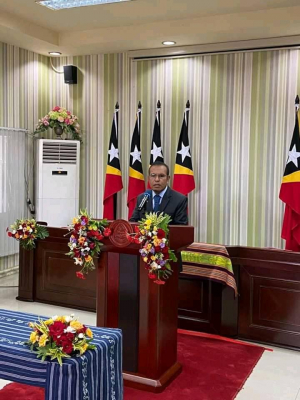 PM Taur Matan Ruak hatoo diskursu iha ceremonia pose PA RAEOA (12/6)