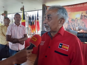 Sekretariu Jeral Partidu FRETILIN, Dr. Mari Alkatiri ko&#039;alia hela ba Midia 