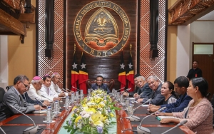 Prezidente da Republika tu&#039;ur iha meja hamutuk ho ulun bo&#039;ot Igreija Katolika Timor Leste, (31/01)