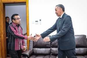 Prezidente da Republika Francisco Guterres &#039;Lu Olo&#039; hasoru malu ho Prezidente Parlamento Nasional Arao Noe iha Palasiu Prezidente Ai Tarak Laran, Kuarta (29/05)