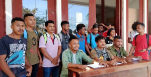 Movimentu Universitáriu Timor-Leste (MUTL) hala’o konferensia imprensa iha Kampus Sentrál Kaikoli, Dili.