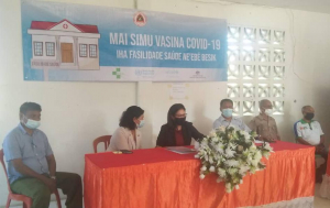 Komisaun Interministeriál ba Implemetasaun Vasina Covid-19 iha Timor-Leste hala&#039;o hela kampaña vasinasaun ba komunidade sira iha sede suku Bairo-Pite, kuarta (21/07).