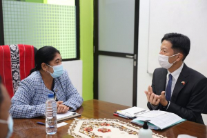 Ministra Saúde (MS), Odete Maria Freitas Belo ko’alia hela ho Xefe Reprezentante JICA iha Timor-Leste Señór Goto Ko.