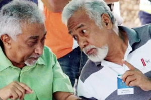Prezidente Partidu CNRT, Kay Rala Xanana Gusmão, ho Sekretáriu Jerál Partidu Frente Revolusionáriu Timor-Leste Independente (FRETILIN), Marí Bin Amude Alkatiri, dada lia hela iha momentu balun liuba.
