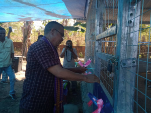 SEKOOP, Elizário Ferreira inaugura Manu Luhan Sosiedade Produsaun Agropekuaria iha Suku Gisu, Postu Administrativu Maubara, Munisípiu Likisá. 