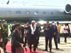 Prezidente Repúblika (PR), José Ramos Horta hafoin to&#039;o iha Aeroportu Internasional Nicolao Lobato.