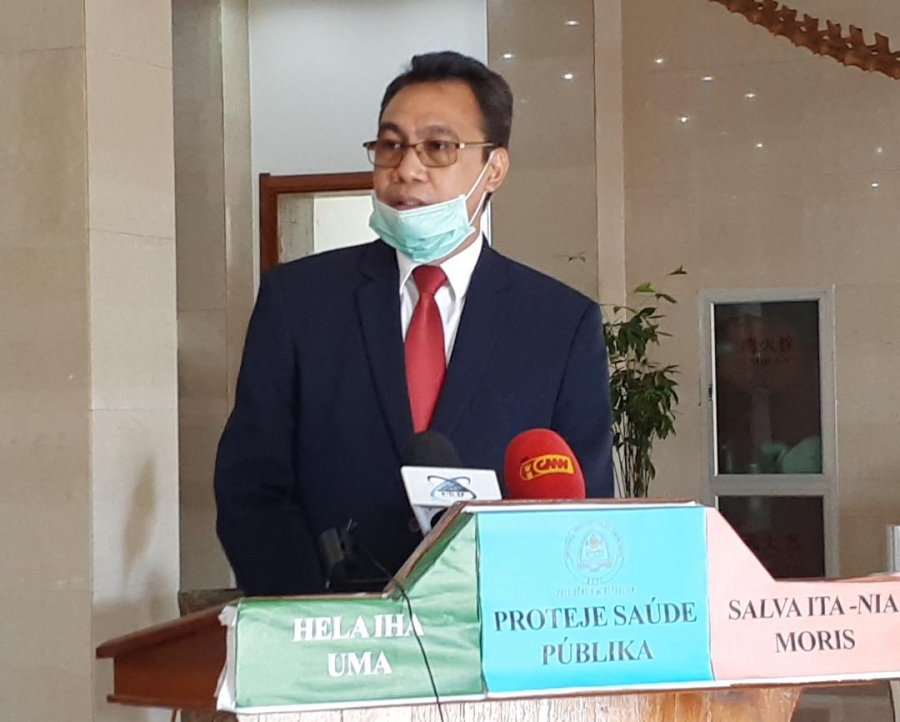 PTR Deolindo dos Santos ko&#039;alia ba Jornalista hafoin hasoru malu ho Prezidente da Republika, Dr. Francisco Guterres Lu Olo iha Palasiu Prezidensial Dili (14/5)