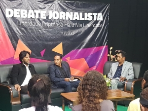 S.E SECOMS, Mericio Juvinal &quot;Akara&quot; iha Debate hamutuk Jornalista ho topiku &quot;Importansia Lei Radio&amp;Televizaun iha TL