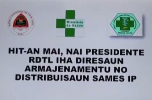 Lianfuan ne&#039;ebe hakerek husi Funsionariu SAMES nia bainhira simu vizita Prezidente Republika, Jose Ramos Horta.
