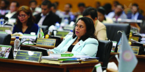 Deputada husi bankada CNRT, Veneranda Lemos.