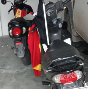 Motorizada husi Militante FRETILIN ne’ebé sira husi militante Partidu CNRT, iha Sede CNRT, Bairo dos Grilho, kuarta (16/03).