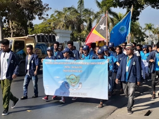 Estudante UNITAL tuir long march, Sesta (25/10/19).