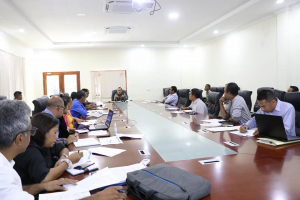 Ministru Obras Públikas (MOP), Abel Pires da Silva, rina aprezentasaun husi Dirijente sira iha Servisu Obras Publika.