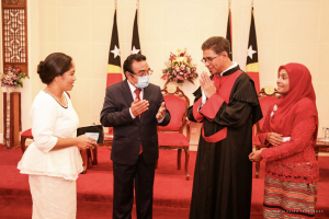Prezidente Repúblika (PR), Francisco Guterres ‘Lú Olo’, konversa hela ho Prokuradór Jerál Repúblika (PJR), Alfonso Lopez iha  Palasíu Prezidensiál Bairopite, kinta (29/04).