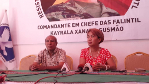 Angela Freitas iha konferensia imprensa iha nia fatin (26/8)