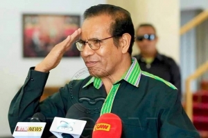 East Timor Prime Minister, Taur Matan Ruak give a press conference in President office (25/2)