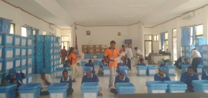 Brigada sira halo hela pakotementu iha salaun apuramentu Baukau, segunda (14/03).