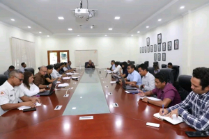 MOP, Abel Pires da Silva, reuniaun hela ho Diretór Jerál no Nasionál sira iha salaun enkontru Gabinete MOP, Kaikoli, Dili, segunda (09/01).