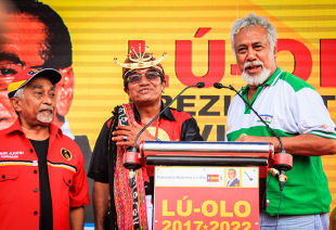 Sekretáriu Jerál FRETILIN, Marí Bin Amude Alkatiri, Prezidente Repúblika (PR), Francisco Guterres ‘Lú Olo’, Prezidente Partidu Congresso Nacional de Recosntrução de Timor (CNRT), Kay Rala Xanana Gusmão.