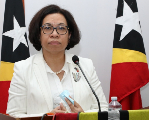 Ministra Negósiu Estranjeiru no Kooperasaun (MNEK), Adalzija Albertina Xavier Reis Magno.