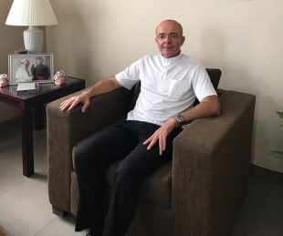 acting nuncio, the Vatican’s ambassador, for Timor-Leste and Malaysia Monseigneur Marco Sprizzi  IN his office In Dili