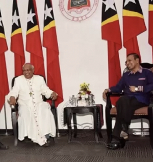 Primeiru Ministru (PM), Taur Matan Ruak, dada lia hela Bispo Dioseze Baukau, Dom Basílio do Nacimento