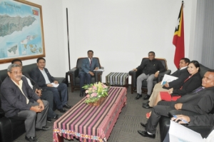 Lideransa CCI hasoru malu ho PM iha momentu ruma liu ba iha Palasiu do Governu (foto file)
