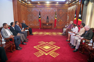 Prezidente Repúblika, José Ramos horta, hasoru malu ho Ekipa husi Konfederasaun Timor-Leste (CDTL) iha Palásiu Prezidensiál, Bairo Pite.